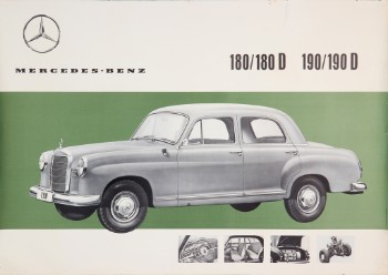 Plakat, Mercedes-Benz 180/180D 190/190D, 1950erne