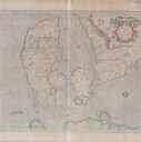 Fem håndkolorerede kort over Danmark og danske byer, 1700-tallet (5)