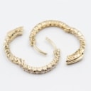 Pair of brilliant-cut 14k gold hoop earrings with Lab Grown diamonds of 2.00 ct. (2)