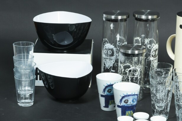 Stelton, Kähler, Aida Poul Pava m.m. Samling termokande, krus, glas m.m. (73)