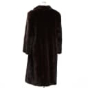 Long coat made of dark brown mink, approx. size L.