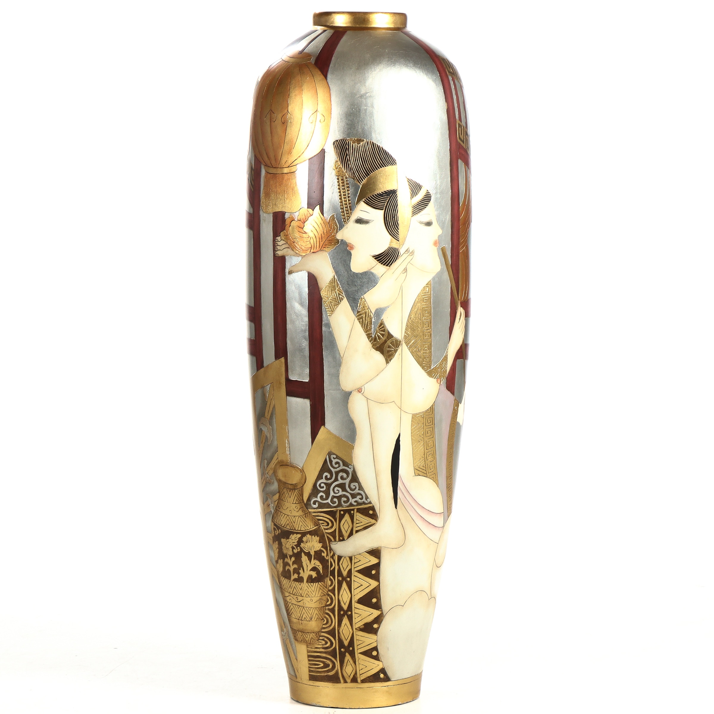 Kolossal vase, sign. Michelle Wang, 2000-tallet. | Lauritz.com
