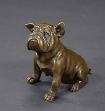 Bronzeskulptur, fransk Bulldog