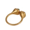 Emerald ring in satin gold, approx. 3.51 ct. Size 54