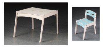Hiccups Design. Aktivitetsbord samt stol. Model Freja (2)