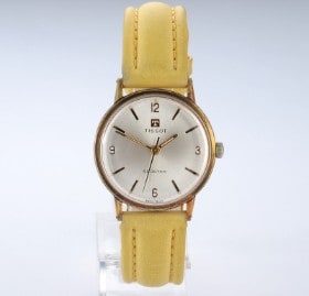 Tissot 'Seastar'. Vintage herreur i forgyldt stål med sølvfarvet skive, ca. 1960'erne