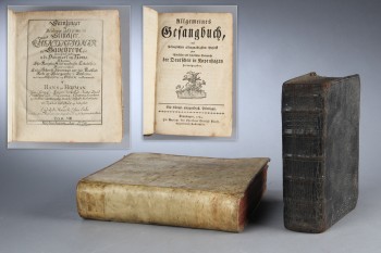 Dansk tysk salmebog, 1783 og Samlinger af publique og private Stiftelser, Fundationer og Gavebreve Tom VIII 1762 (2)