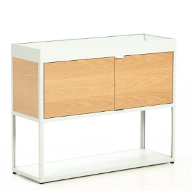 Stefan Diez for Hay. New Order sideboard with gray lacquered aluminum frame