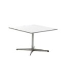Arne Jacobsen. Kvadratisk sofabord med plade af hvid laminat