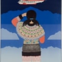 Poul Andersen. Grønlandsfly København/Narsarsuaq samt tre diverse plakanter med motiver fra Grønland. (4).
