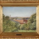 Laurits Tuxen. Landskabsparti med fabriksbygninger