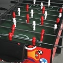 Multi-spillebord med stel i hård plast, 9 spil bla.bordfodbold bordtennis, bordhockey..,