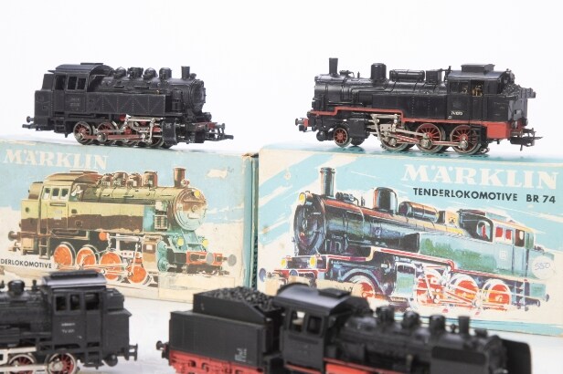 Märklin. Samling fire damplokomotiver. (4)