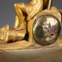Fransk Louis Philippe kaminur af bronze, 1800-tallets midte