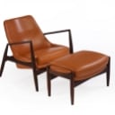 Ib Kofod-Larsen. 'Sälen' armchair in wenge with stool (2)