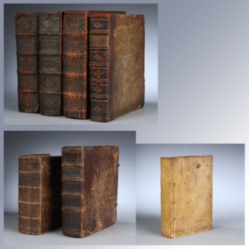 En samling ældre danske bøger fra 16-1700-tallet, bl.a. Hans Resens Bibel fra 1607 og Pontoppidans Kirkehistorie 1742-1752 (7)