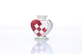 Hans Henrik Hansen for Aluminia. 'Christmas heart' made of earthenware, red