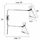 971. Zuiver. Wall lamp model 'Shady Double'