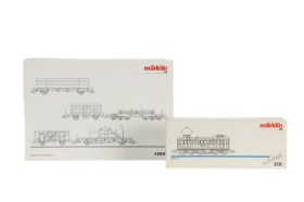 Märklin 3171+48801 HO: Electric locomotive Litt D 109 and Heavy Freight Train car set (2)