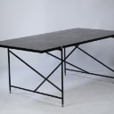 135. Emil Thorup for Handvärk. Spisebord model 185, stål, messing og sort marmor