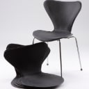 Leather covers for Arne Jacobsen's 7 chairs, set of 6. (6)