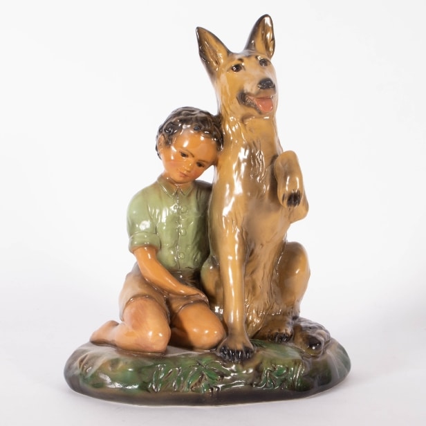 Poul Hauch Carlsen. Dreng og Hund.