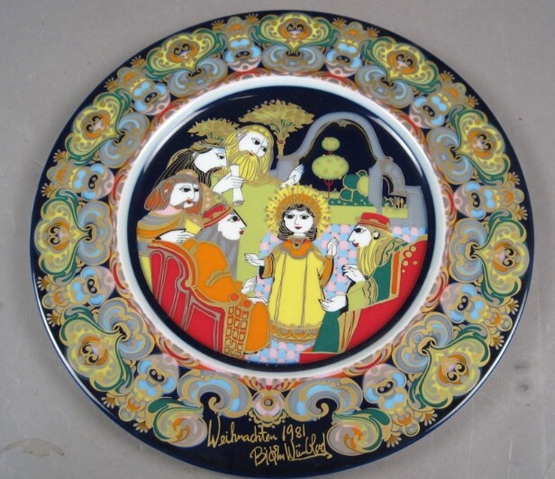 Stor samling Bjørn Wiinblad platter m.m (27) 