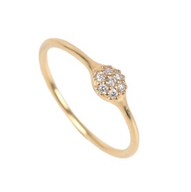 Pandora: A 'Lovepods' diamond ring of 14k gold. Ring size 56.