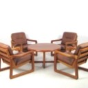 Sæt loungestole fra EMC Møbler + Holstebro Møbelfabrik + coffee table fra Niels Bach Møbelfabrik (5)