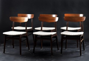 6 st stolar i palisander, Danmark 195060-tal 6