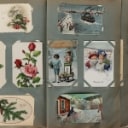 LOT 93. POSTCARDS. Exciting original lot in moving box with several old albums