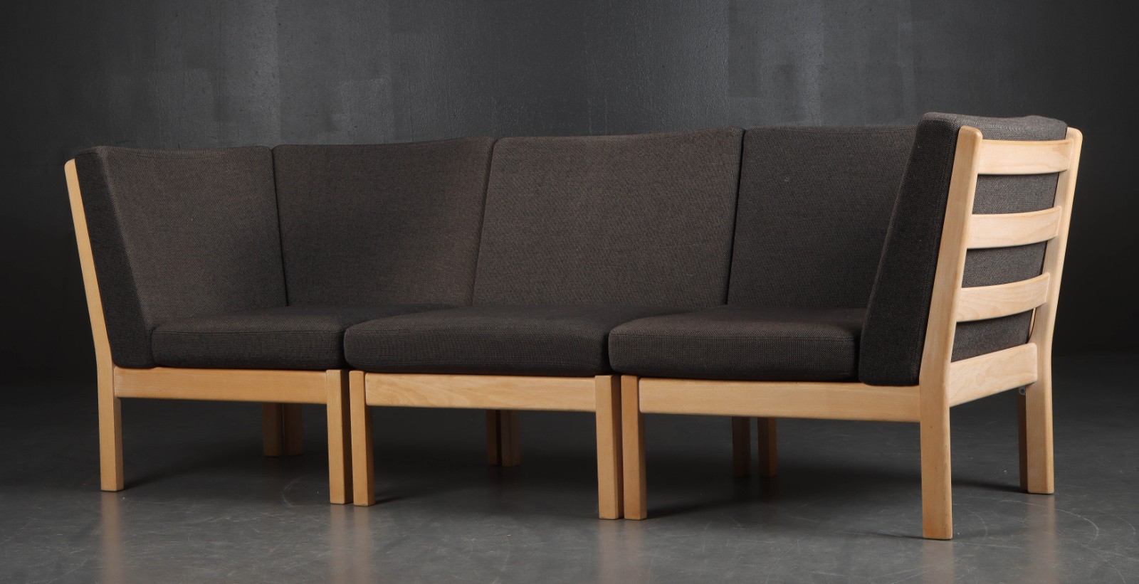 Hans J. Wegner. 2-/ and 3-seater modular sofa made in beechwood, model ...