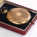 Double-cased men's pocket watch made of 14 kt. gold