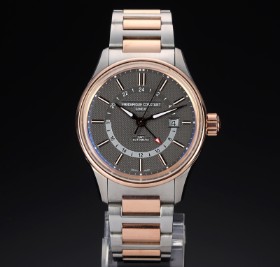 Frederique Constant 'Yacht Timer GMT'. Herreur i devist roséforgyldt stål med grå skive, ca. 2020