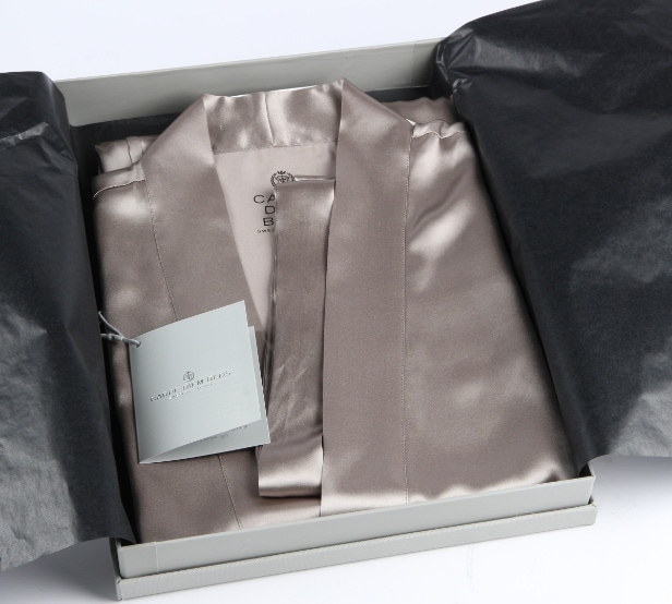 128. Carpe Diem. Silk robe, barren, size S/M