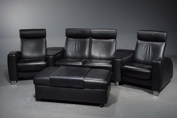 Ekornes, Stressless Biograf Sofa, model Arion, sort læder (6 )