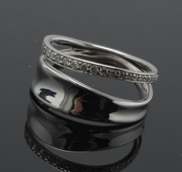 Georg Jensen, Marcia ring med brillanter, ca. 0.17 ct. 