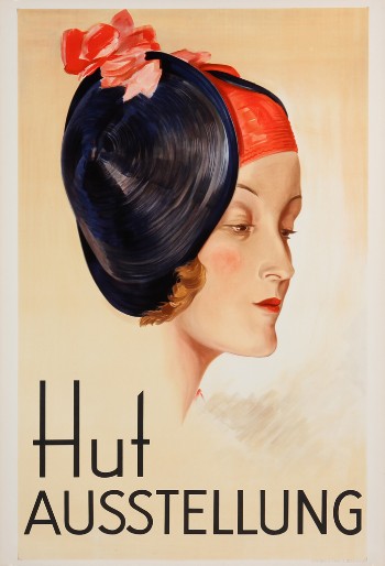 Tysk plakat, Hut Ausstellung, omkr. 1930