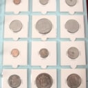 Danmark. Samling mønter i 3 Pi-albums 1924-1992 næsten komplet (3).