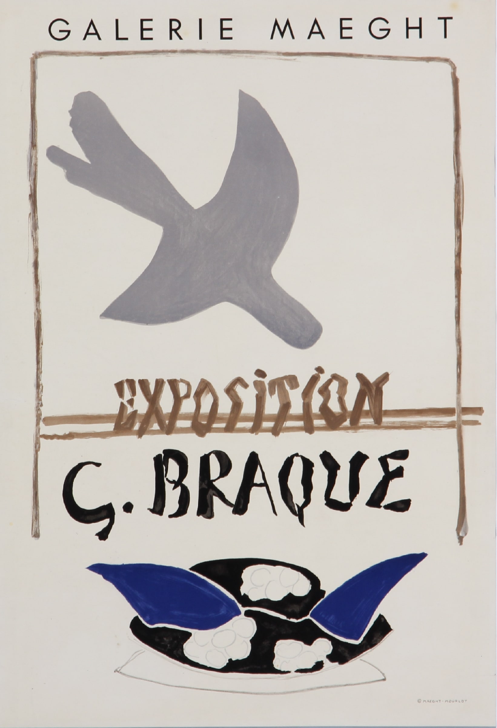 Georges Braque. Lithographic poster for Galerie Maeght, 1959