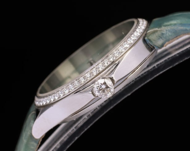 Tiffany & Co. 'Metro'. Ladies' steel wristwatch with diamonds