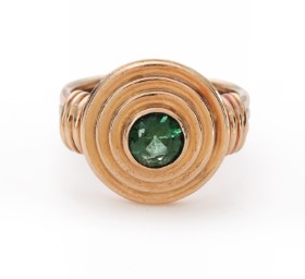 Robert Ryberg. Retro peridotring af 14 kt. guld