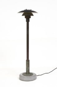 Poul Henningsen. Kobber udendørslampe / pullert, model 'PH 3/2½'