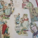 Samling gamle glansbilleder. Ca. 1920-1950. (13 albums + løse ark m.m.)