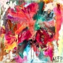 Alf Pedersen. Komposition. `Farvehav` 150x150 cm.