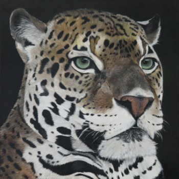 Bente Jepsen/ BenJep. Leopard, 100 x 100 cm