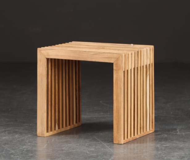 Cinas. Skammel. Model Rib - Teak