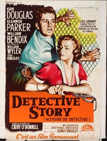 Original Fransk filmplakat, Detective Story, 1950erne
