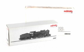 Märklin 37037+48690 HO: Damplokomotiv Litra  T 299 samt Track scale calibration train car set (2)