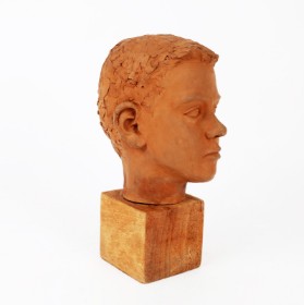 Unknown artist: Bust of unglazed earthenware